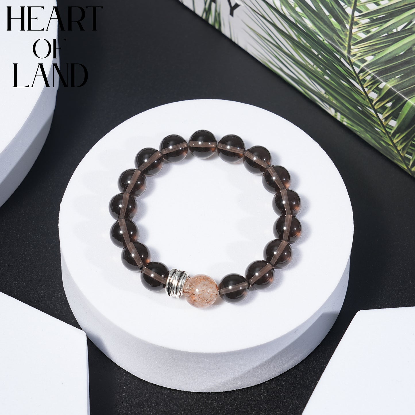 Ice Obsidian brown crystal bracelet